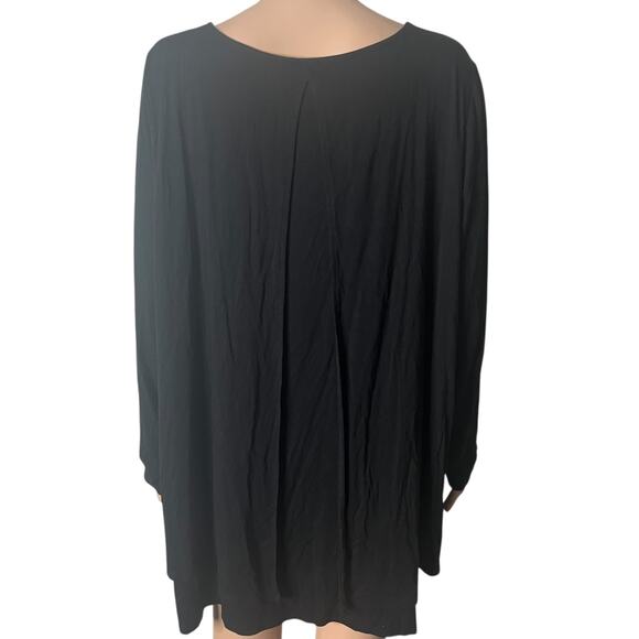 Soft Surroundings Shirt Womens 1X Black Pullover - Picture 2 of 12